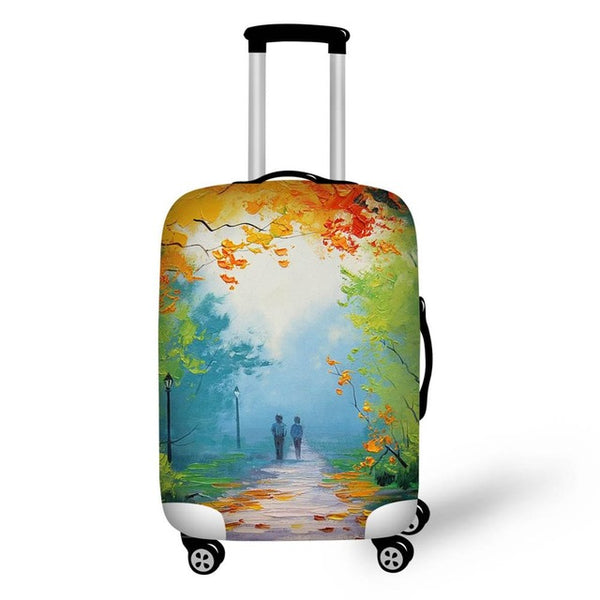 Twoheartsgirl Stretch Paris Print Travel Luggage Covers for 18''-32''