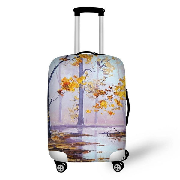 Twoheartsgirl Stretch Paris Print Travel Luggage Covers for 18''-32''