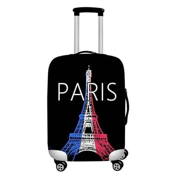 Twoheartsgirl Stretch Paris Print Travel Luggage Covers for 18''-32''