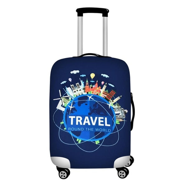 Twoheartsgirl Stretch Paris Print Travel Luggage Covers for 18''-32''