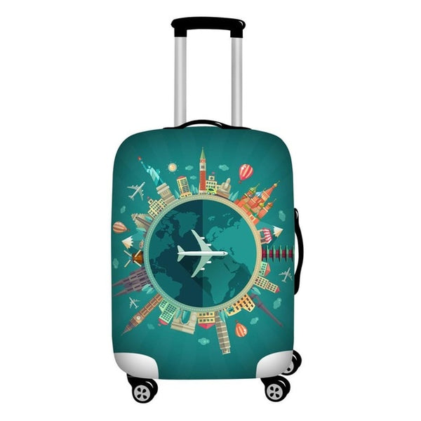 Twoheartsgirl Stretch Paris Print Travel Luggage Covers for 18''-32''