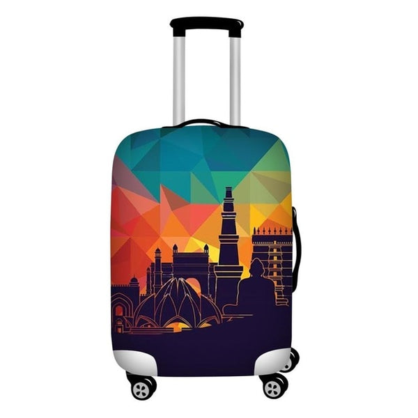 Twoheartsgirl Stretch Paris Print Travel Luggage Covers for 18''-32''