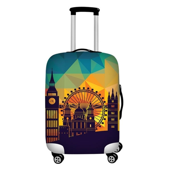Twoheartsgirl Stretch Paris Print Travel Luggage Covers for 18''-32''